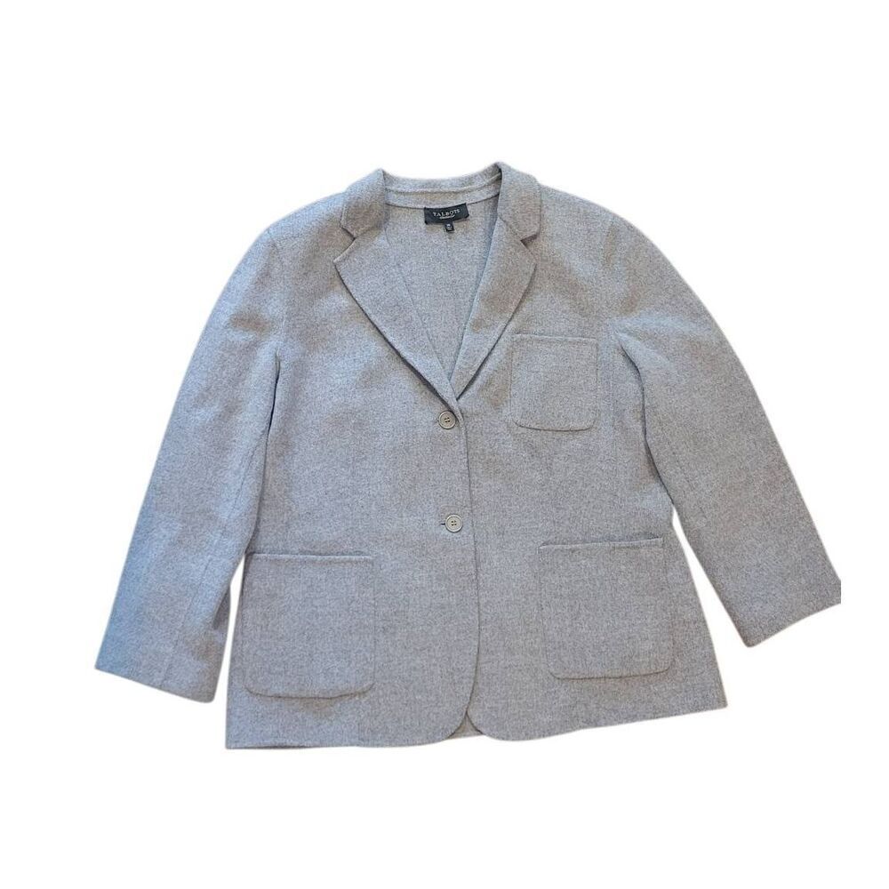 NWOT Talbots Blazer Jacket Women's 20 Plus Grey Double Faced Wool Felt Unlined